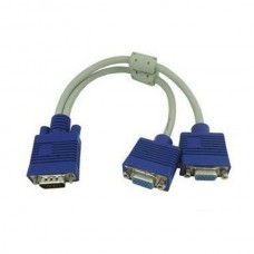 Computer Desktop 1 PC To 2 VGA SVGA Monitor Y Splitter Cable Adapter Converter Computer Desktop 1 PC To 2 VGA SVGA Monitor Y Splitter Cable Adapter Converter
