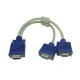 Computer Desktop 1 PC To 2 VGA SVGA Monitor Y Splitter Cable Adapter Converter