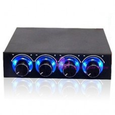 3.5" PC HDD CPU 4 Channel Fan Speed Control Controller LED Cooling Front Panel 3.5" PC HDD CPU 4 Channel Fan Speed Control Controller LED Cooling Front Panel