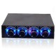 3.5" PC HDD CPU 4 Channel Fan Speed Control Controller LED Cooling Front Panel